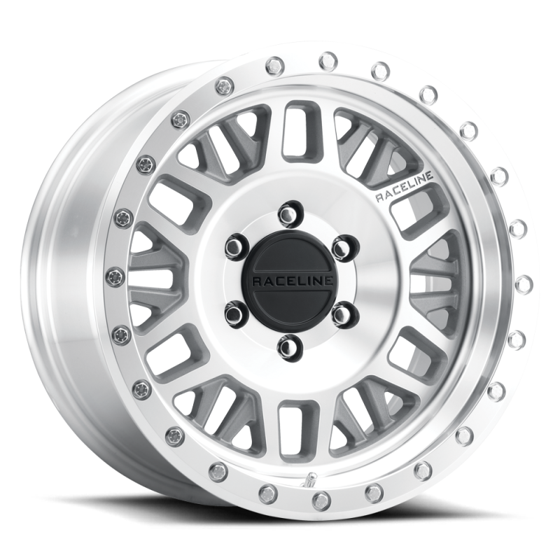 Raceline 951MC Ryno 17x9in / 5x139.7 BP / -12mm Offset / 106.5mm Bore - Machined Wheel