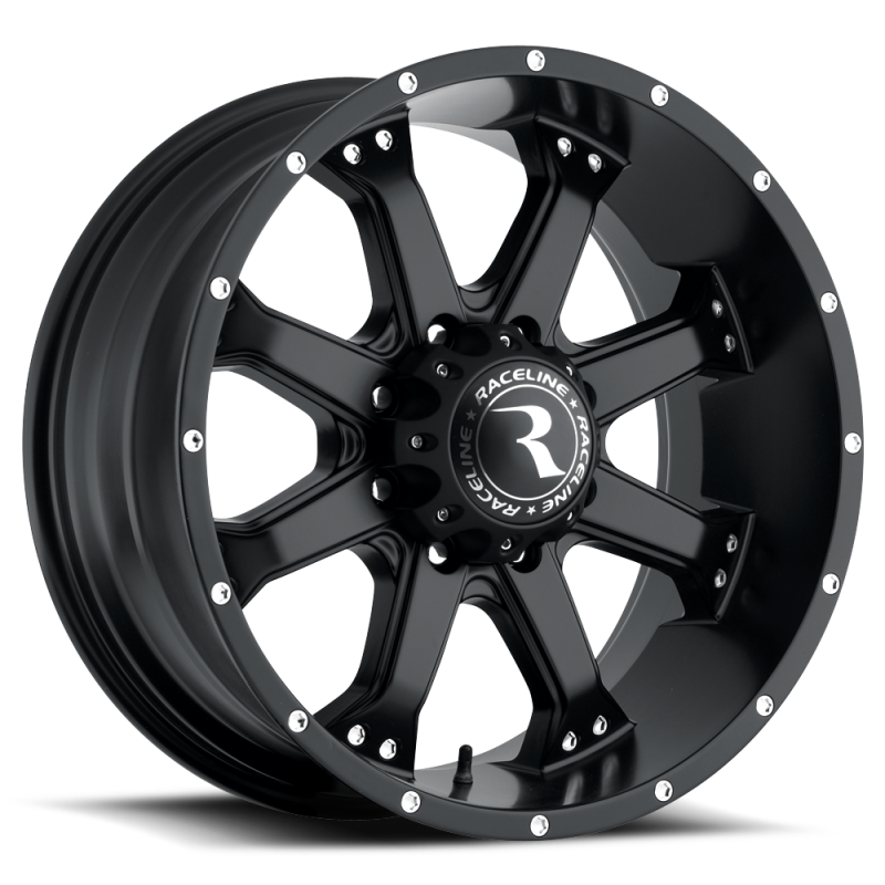 Raceline 991B Assault 16x8in / 5x127 BP / 0mm Offset / 78.1mm Bore - Satin Black Wheel