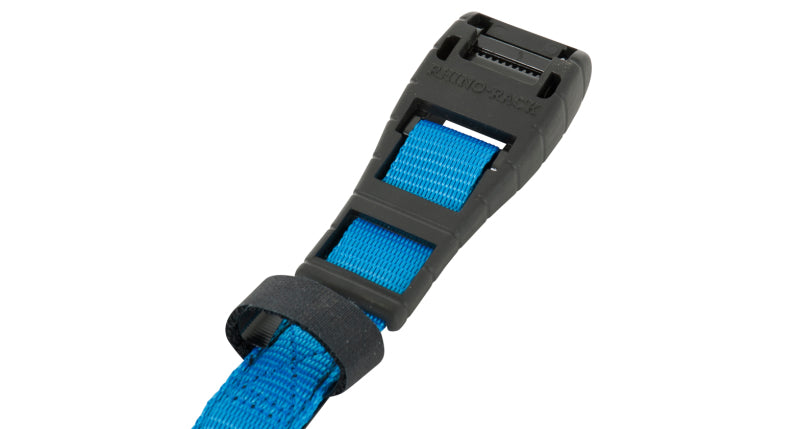 Rhino-Rack Rapid Tie Down Straps w/Buckle Protector - 5.5m/18ft - Pair - Blue