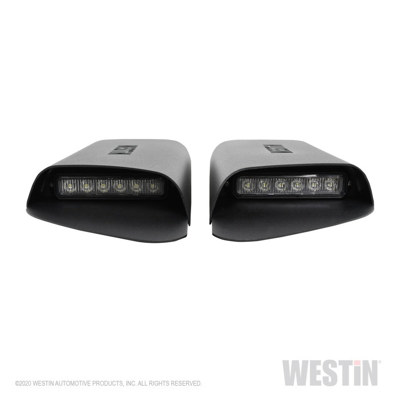 Westin 18-20 Jeep Wrangler JL 2dr LED Hood Scoops - Textured Black