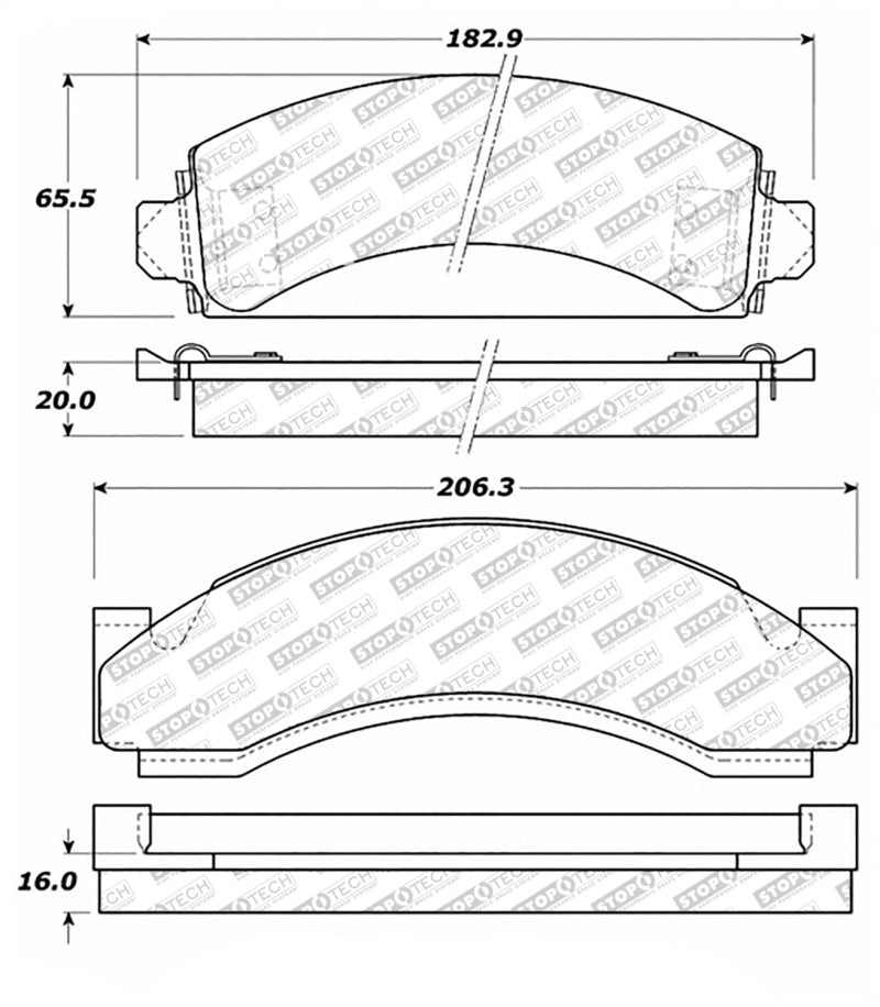 StopTech Street Select Brake Pads w/Hardware - Front/Rear