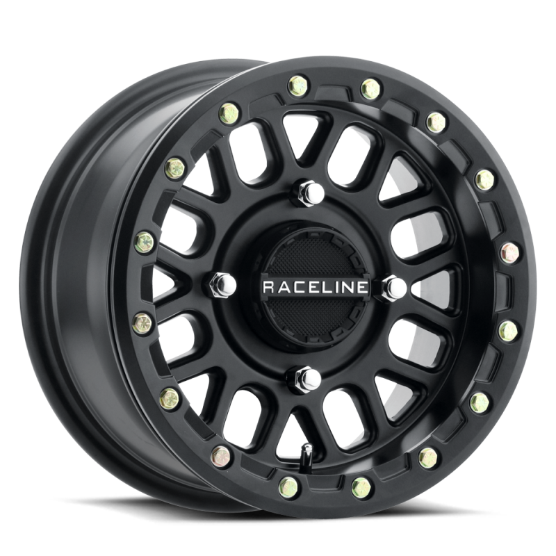 Raceline A92B Podium 15x6in / 4x156 BP / 40mm Offset / 132.5mm Bore - Satin Black Beadlock Wheel