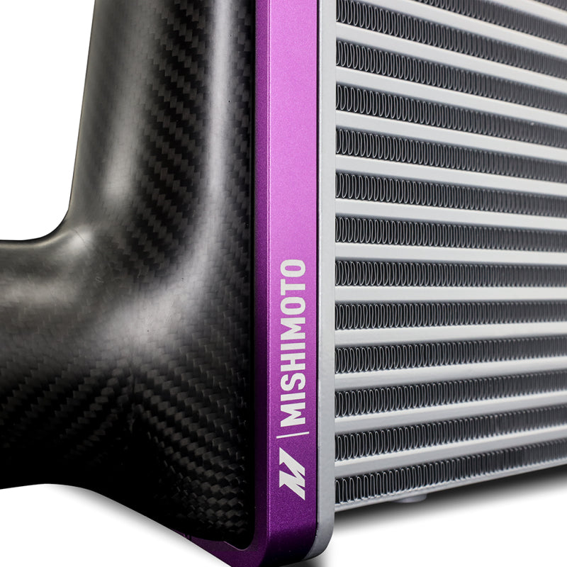 Mishimoto Universal Carbon Fiber Intercooler - Matte Tanks - 600mm Silver Core - C-Flow - DG V-Band