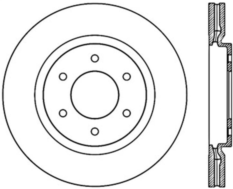 StopTech Power Slot 08-09 Infiniti QX4/QX56 / 07-09 Nissan Armada Left Front Slotted Cryo Rotor