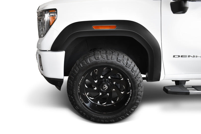 Bushwacker 20-21 GMC Sierra 3500 HD Extend-A-Fender Style Flares Front 2pc - Black