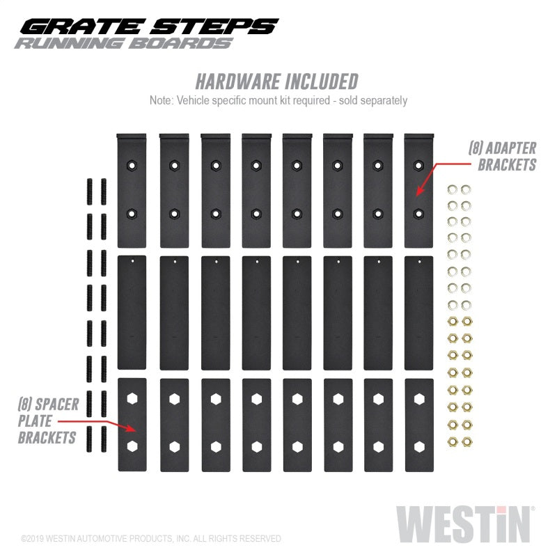 Westin Grate Steps Running Boards 79 in - Textured Black