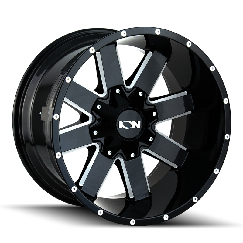 ION Type 141 20x9 / 6x120 BP / 18mm Offset / 78.1mm Hub Gloss Black Milled Wheel