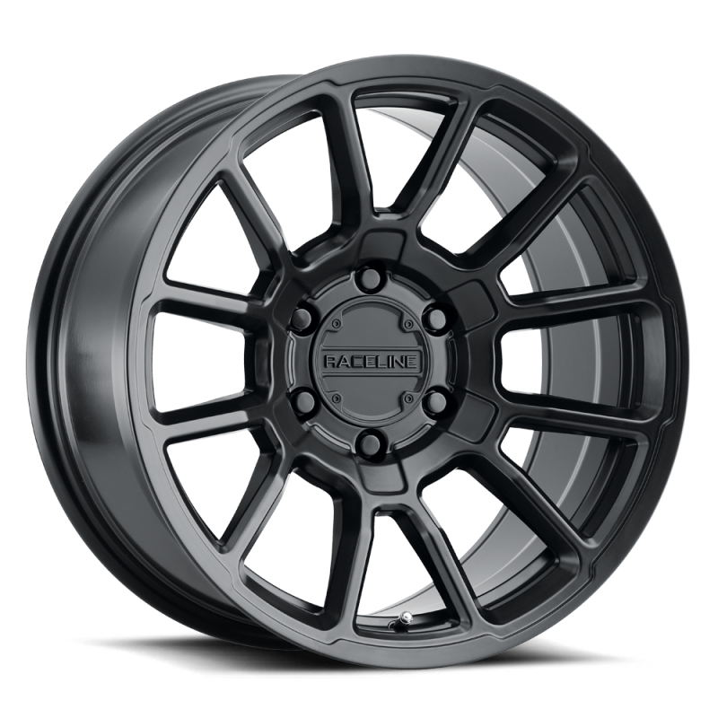 Raceline 950B Gauge 20x10in / 6x135 BP / -19mm Offset / 87.1mm Bore - Satin Black Wheel