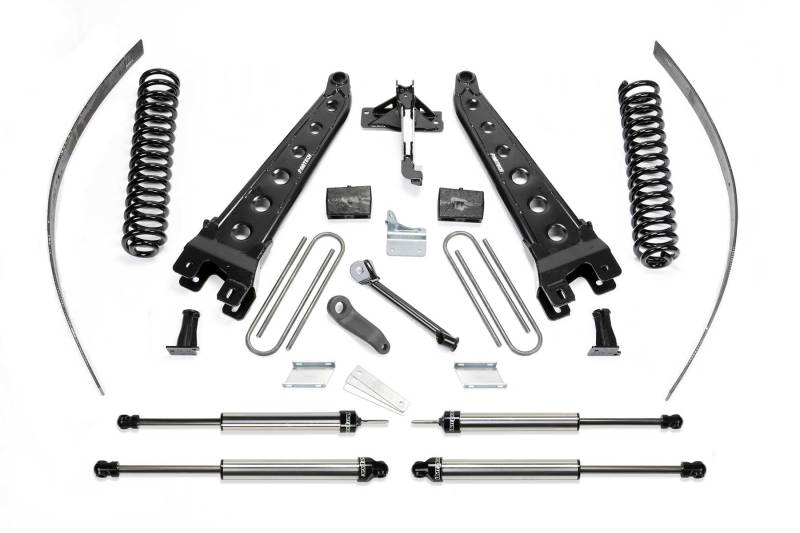 Fabtech 08-16 Ford F250 4WD w/o Factory Overload 8in Rad Arm Sys w/Coils & Dlss Shks