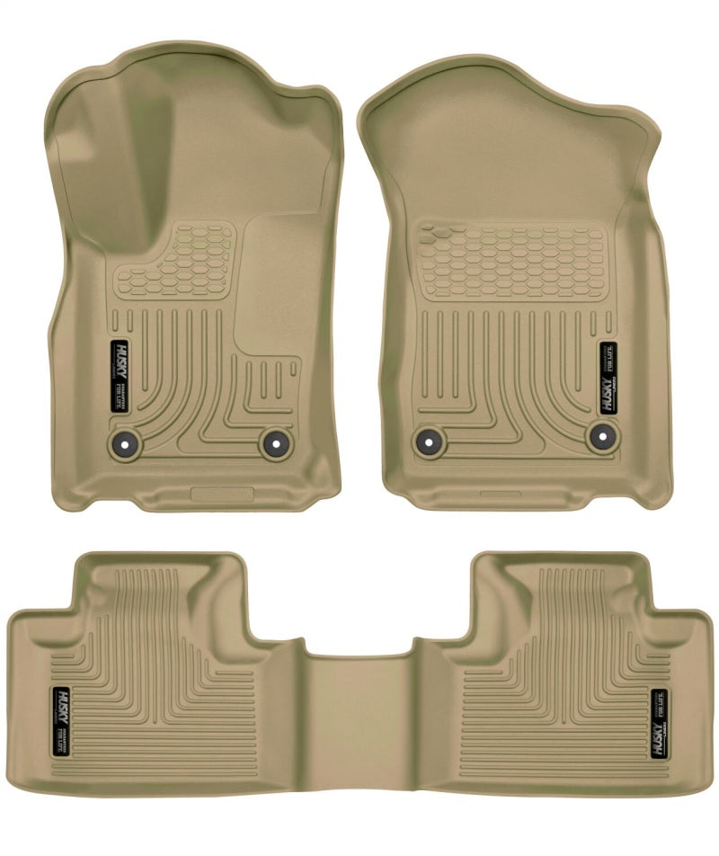 Husky Liners 16-22 Dodge Durango Weatherbeater Tan Front & 2nd Seat Floor Liners-Husky Liners-797 Offroad