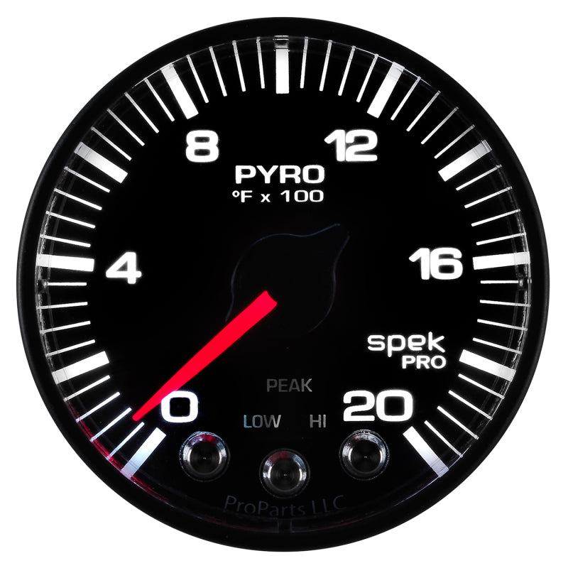 Autometer Spek-Pro 52.4mm 0-2000F Digital Stepper Motor Pyrometer Gauge