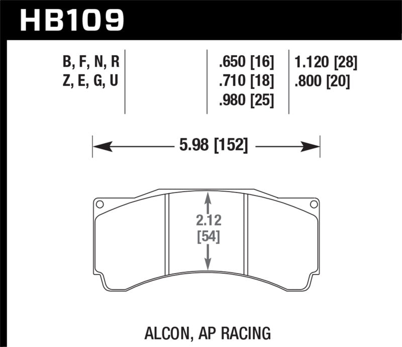Hawk AP Racing CP5810/5890/5895/6078 / Coleman Series IV DTC-70 Race Brake Pads-Hawk Performance-797 Offroad