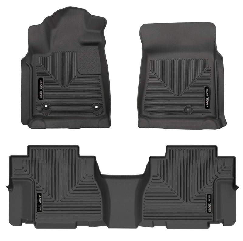 Husky Liners 12-22 Toyota Sequoia Weatherbeater Front & 2nd Seat Floor Liners - Black-Husky Liners-797 Offroad