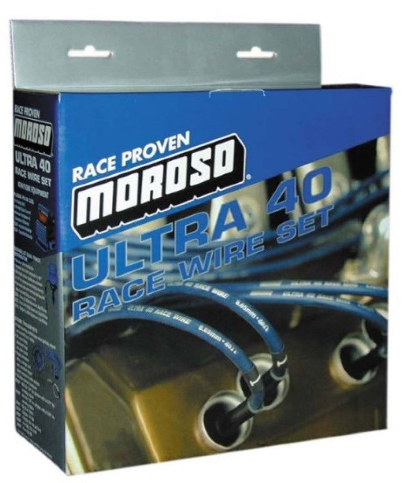 Moroso Chevrolet Small Block Ignition Wire Set - Ultra 40 - Sleeved - HEI - 90 Degree - Black