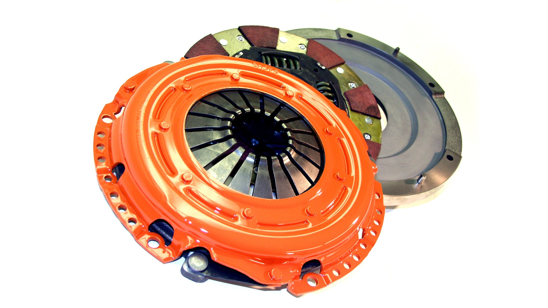 PN: DF037672 - Dual Friction Clutch Pressure Plate Disc And Flywheel Set