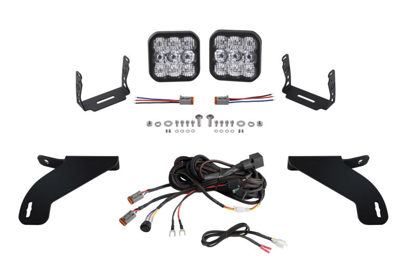 Diode Dynamics 21-22 Ford F-150 SS5 Bumper LED Pod Light Kit - Pro White Driving