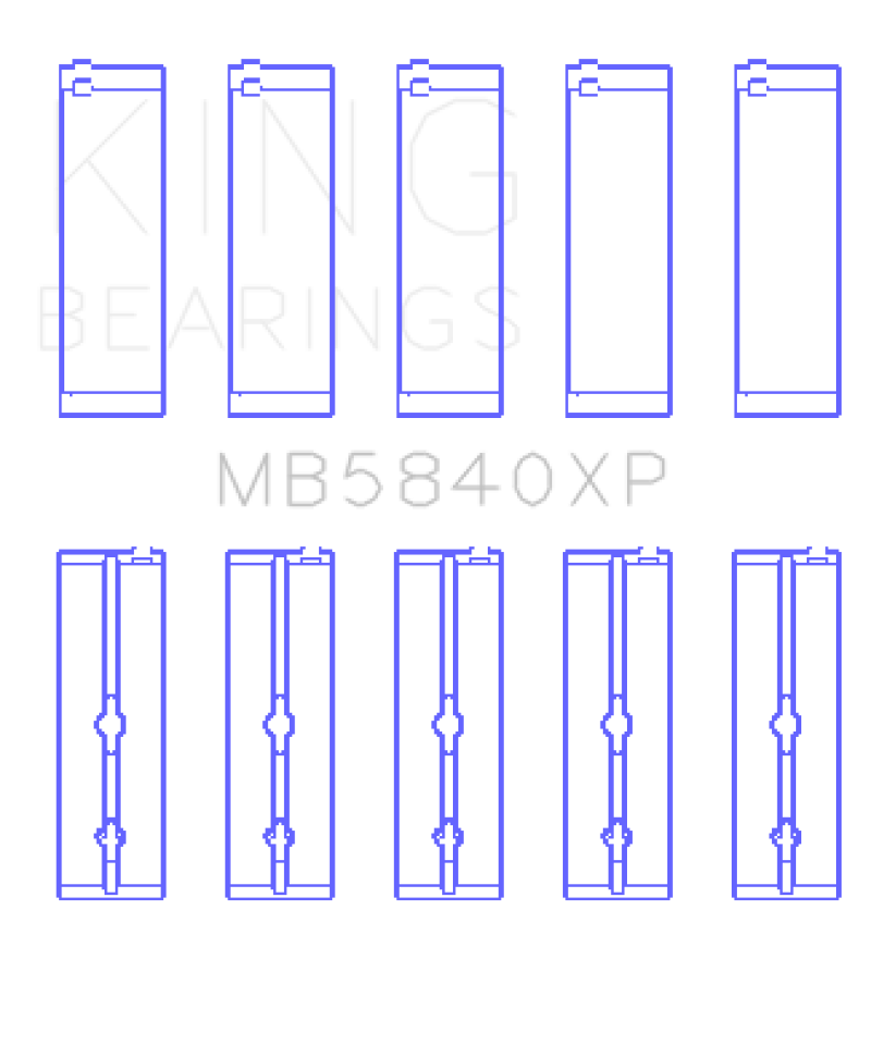 King Chrysler / Dodge Gen 3 Hemi 5.7L/6.1L/6.4L (Size STDX) Crankshaft Main Bearing Set (Set of 5)-King Engine Bearings-797 Offroad