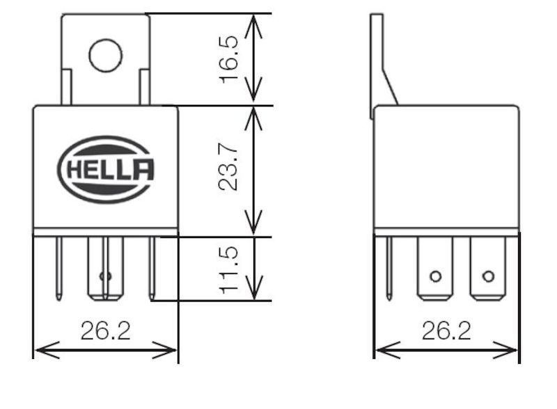 Hella Relay Mini Iso 5 Pole 24V Spdt Res Bkt