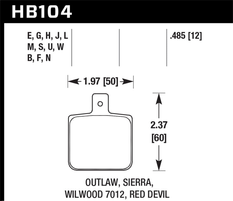 Hawk Sierra/Outlaw/Wilwood HPS Street Brake Pads-Hawk Performance-797 Offroad