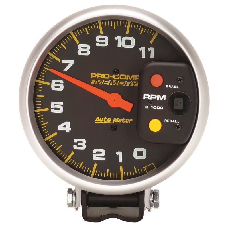 Autometer Pro-Comp 5in 0-11000 RPM Pedestal w/Peak Memory Tachometer