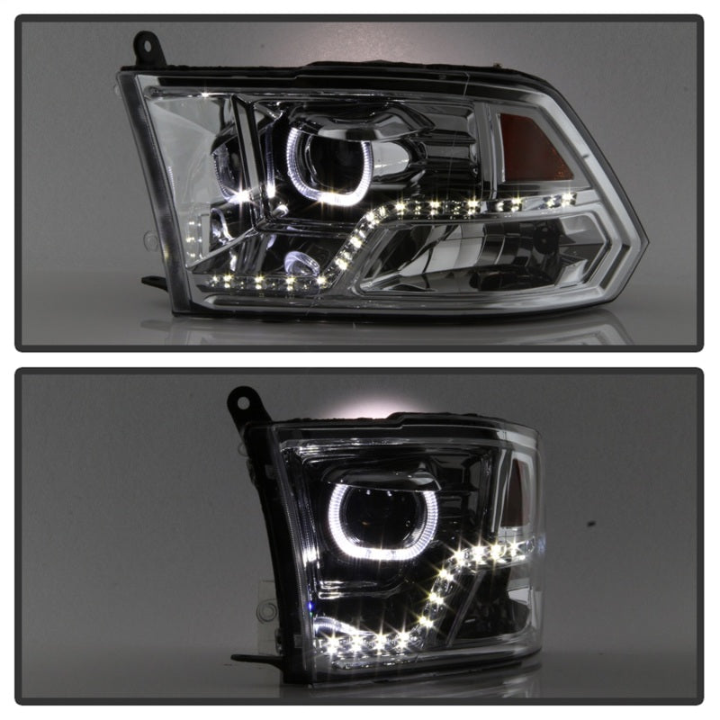 xTune Dodge Ram 2009-2014 Halo LED Projector Headlights - Chrome PRO-JH-DR09-CFB-C