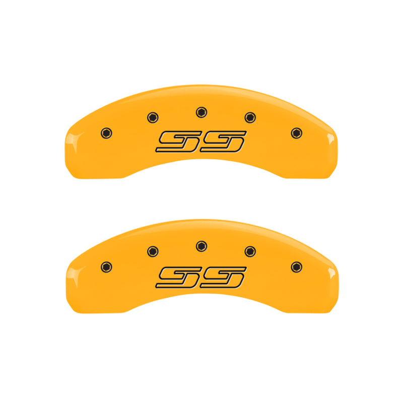 MGP 4 Caliper Covers Engraved Front & Rear Avalanche SS Yellow Finish Black Char 2000 Chevy Tahoe