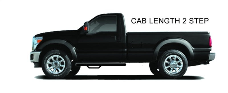 N-Fab Nerf Step 87-97 Ford F-250/350 Crew Cab - Gloss Black - Cab Length - 3in