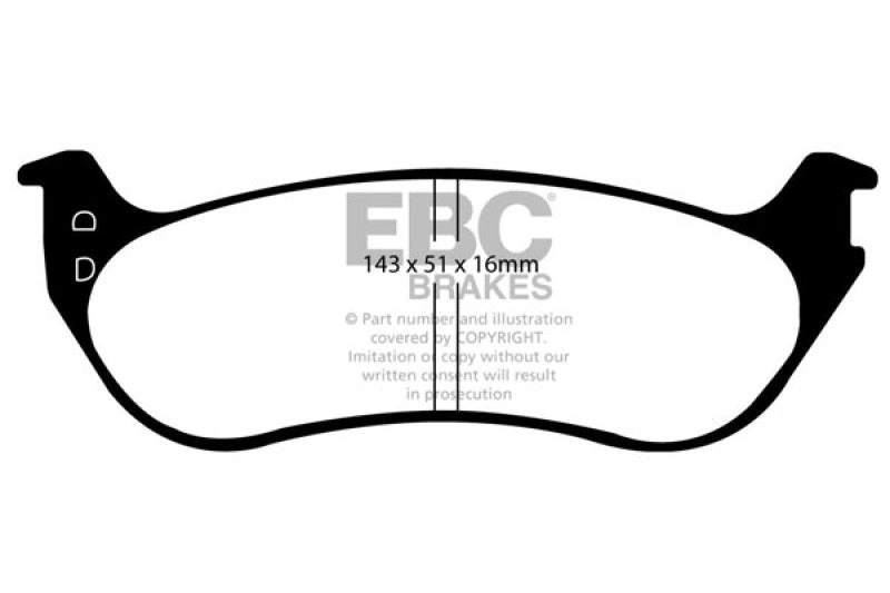 EBC 06-10 Ford Explorer 4.0 2WD Greenstuff Rear Brake Pads