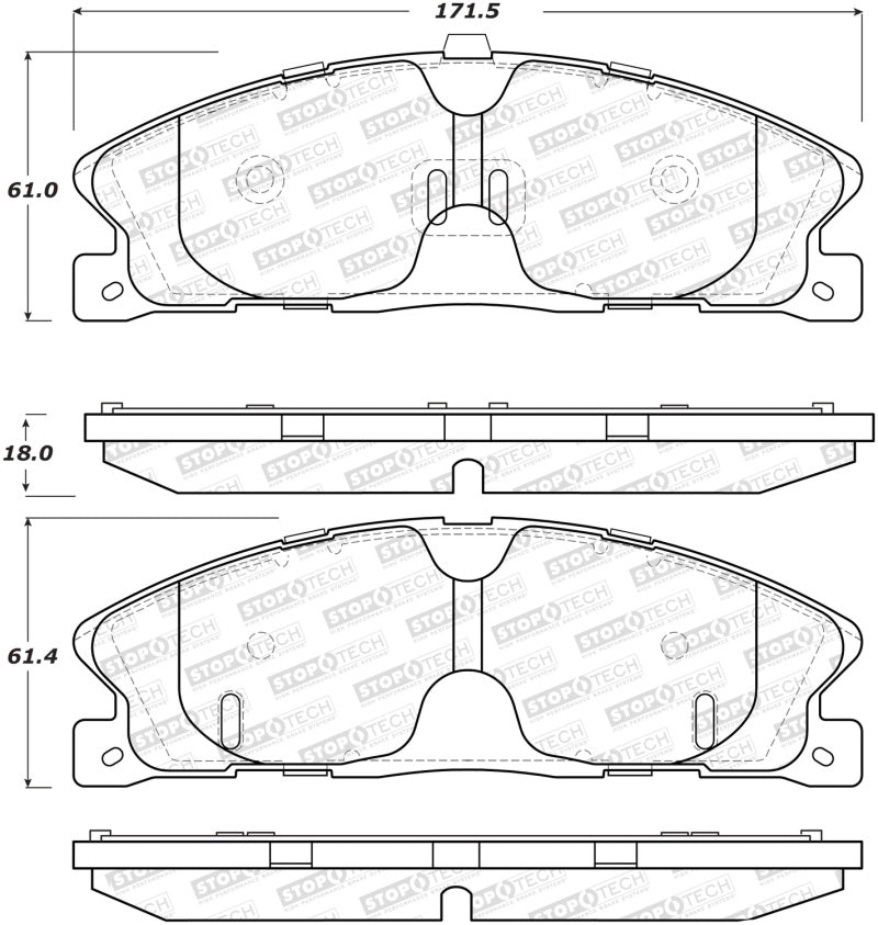 StopTech Street Brake Pads - Rear