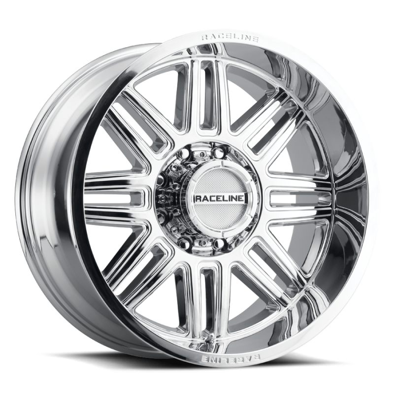 Raceline 948C Split 17x9in / 5x127 BP / -12mm Offset / 78.1mm Bore - Chrome Wheel