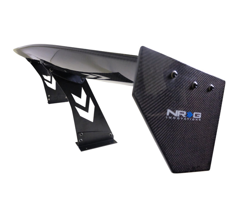 NRG Carbon Fiber Spoiler - Universal (69in.) w/NRG Logo / Stand Cut Out / Large Side Plate