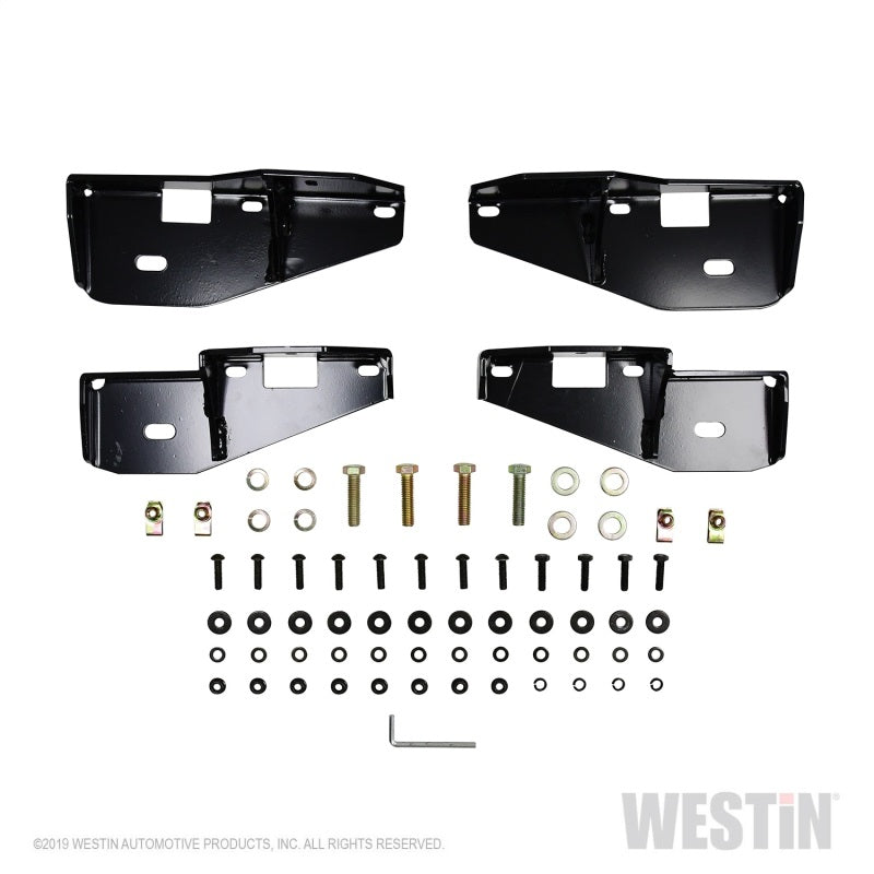 Westin 18-22 Jeep Wrangler JLU 4dr Platinum 4 Oval Nerf Step Bars - Tex. Blk