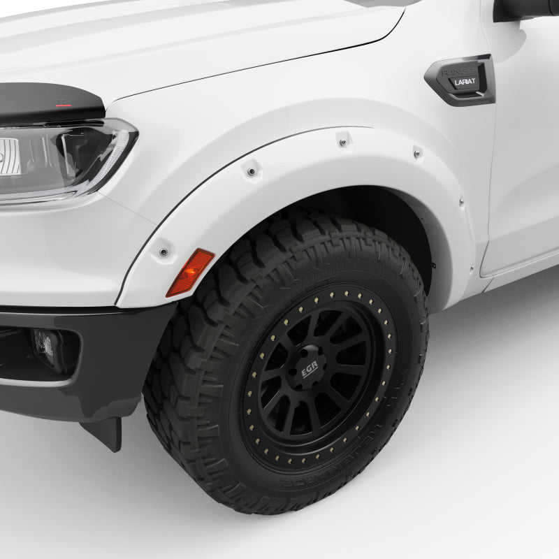 EGR 19-22 Ford Ranger Painted To Code Oxford Traditional Bolt-On Look Fender Flares White Set Of 4