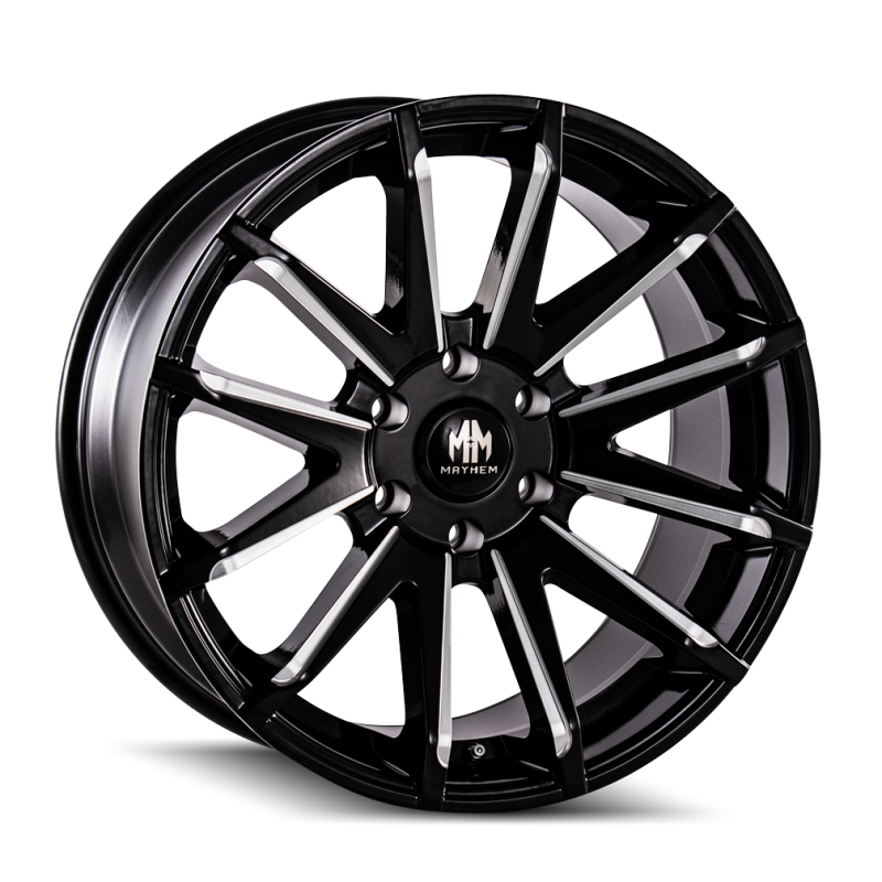 Mayhem 8109 Crossfire 20x9.5 / 6x135 BP / 10mm Offset / 87.1mm Hub Black w/ Milled Spokes Wheel