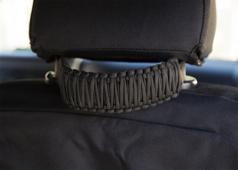 Rugged Ridge Paracord A-Pillar/Seat Mnt Hdle Black 07-18 Jeep Wrangler JK