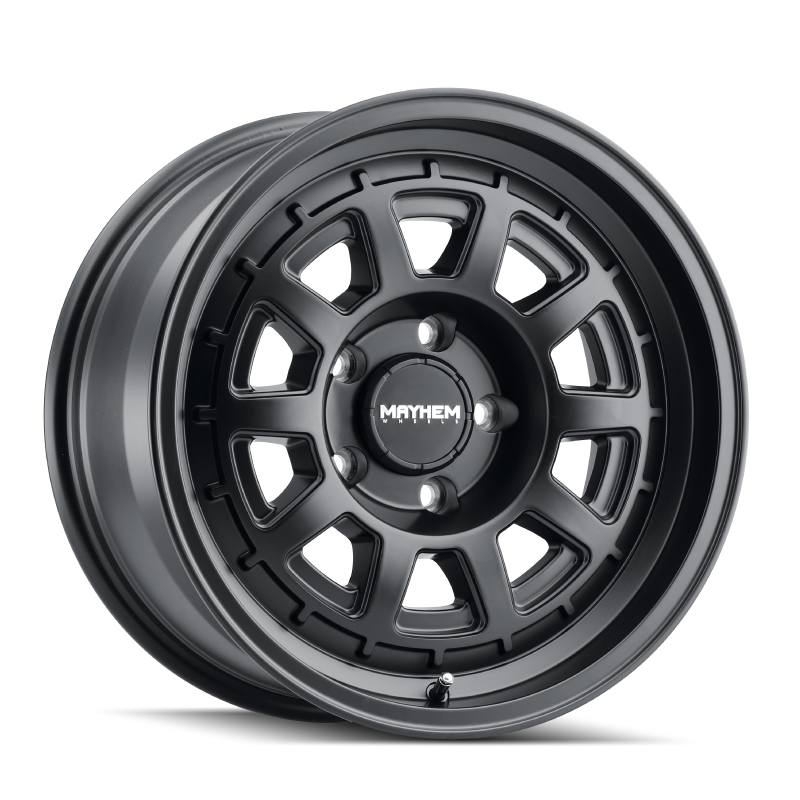 Mayhem 8303 Voyager 15x7 / 5x120 BP / 15mm Offset / 72.56mm Hub Matte Black Wheel