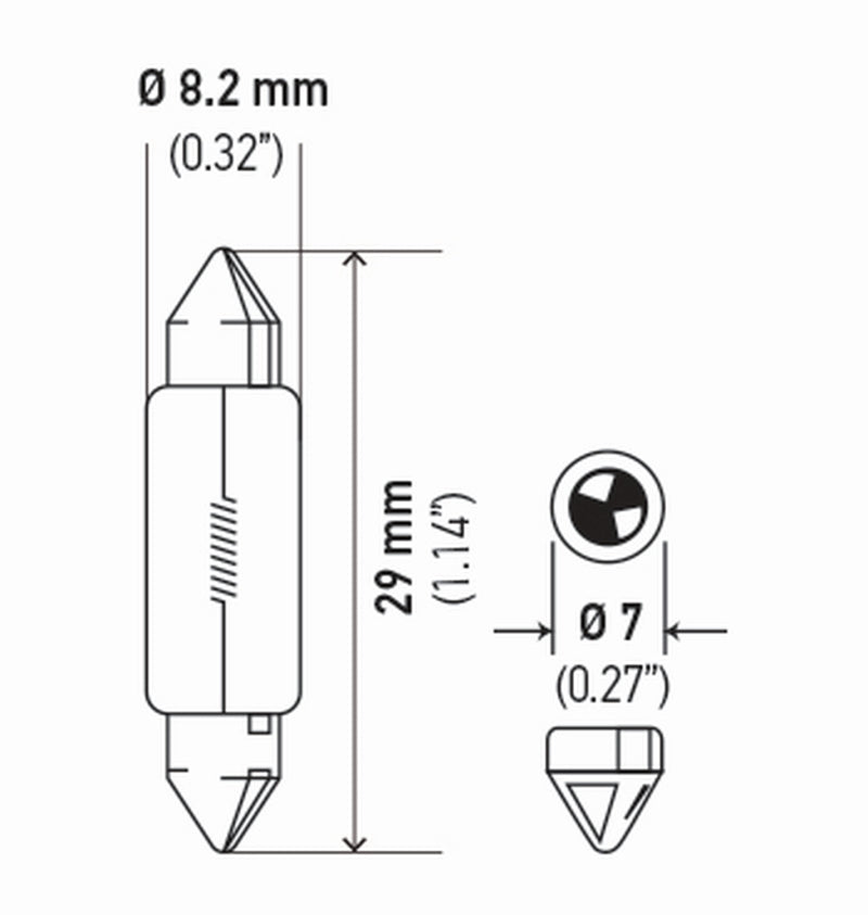 Hella Bulb 3021 12V 3W Sv78 T25 8X29Mm (2)