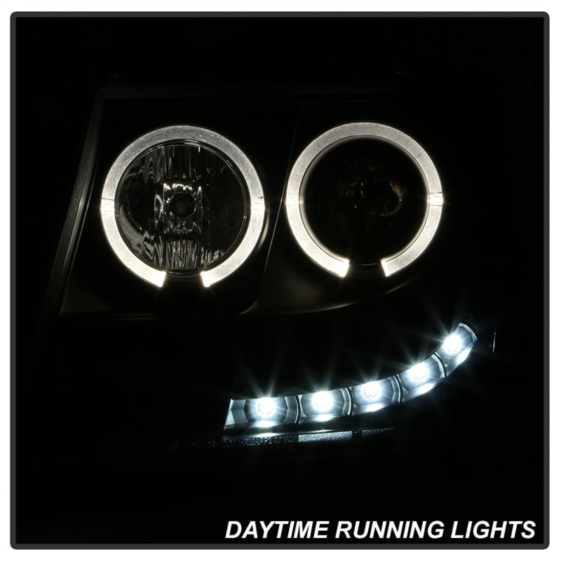 Spyder Chevy Suburban 1500 07-14 Projector Headlights LED Halo LED All Black PRO-YD-CSUB07-HL-BKV2