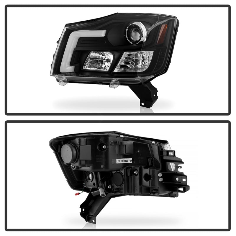 Spyder 04-15 Nissan Titan High-Power LED Module Equipped Headlights - Black (PRO-YD-NTI04PL-BK)