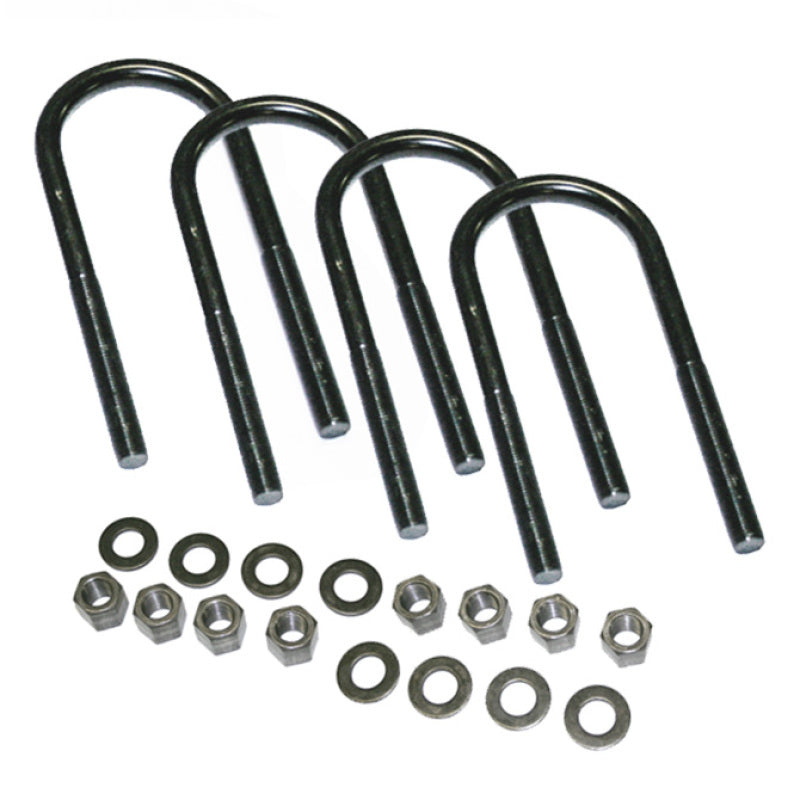 Superlift U-Bolt 4 Pack 9/16x4.125x15.25 Round w/ Hardware