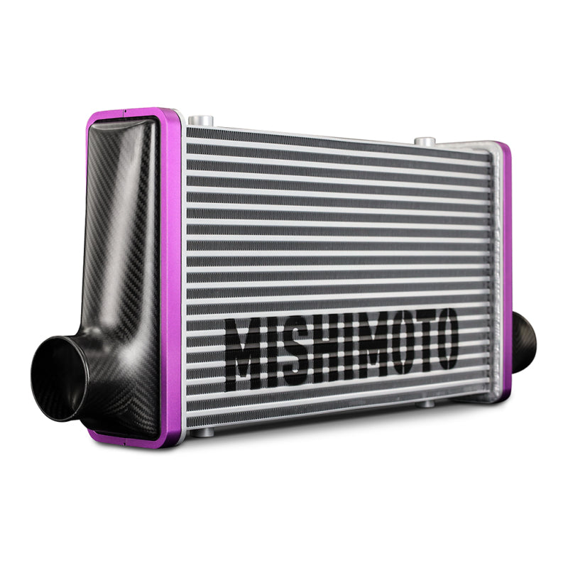 Mishimoto Universal Carbon Fiber Intercooler - Matte Tanks - 450mm Black Core - C-Flow - G V-Band