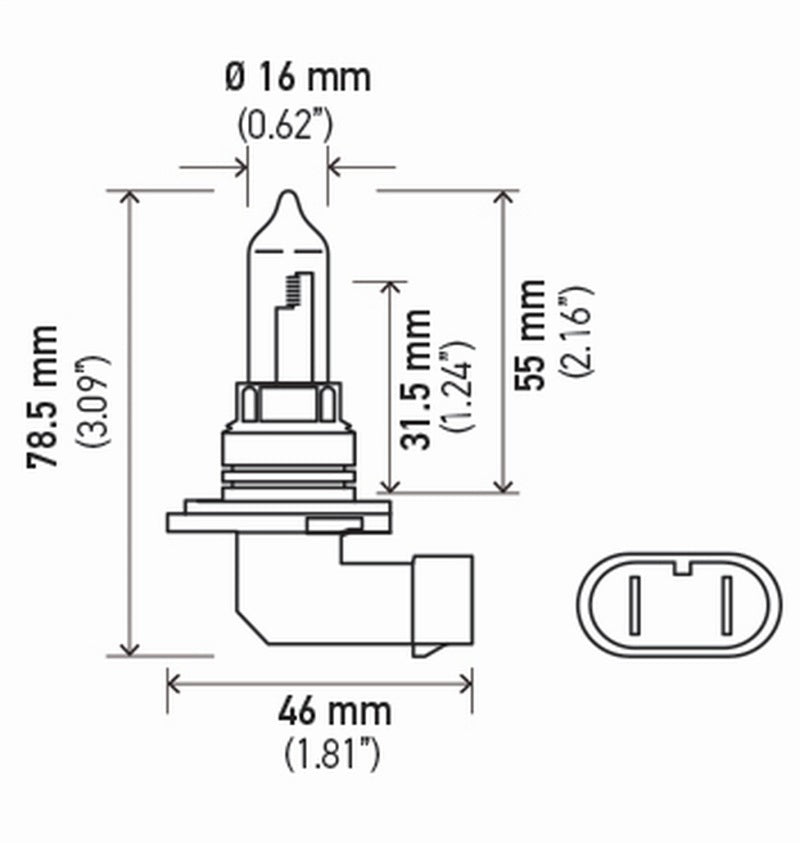 Hella HB3 9005 12V 100W P2OD T4 High Wattage Bulbs (Pair)