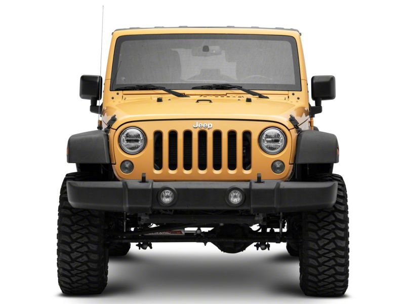 Raxiom 97-18 Jeep Wrangler TJ & JK Axial 7-In LED Headlights w/ DRL- Chrome Housing (Clear Lens)