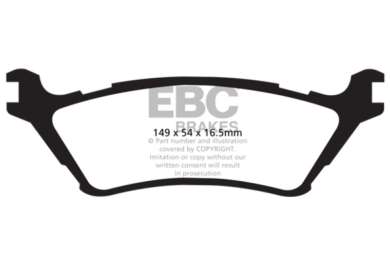 EBC 15+ Ford F150 2.7 Twin Turbo (2WD) Ultimax2 Rear Brake Pads