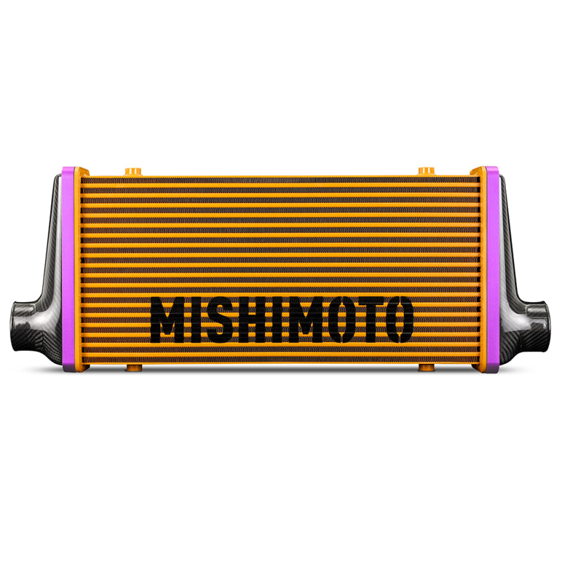 Mishimoto Universal Carbon Fiber Intercooler - Matte Tanks - 600mm Gold Core - C-Flow - R V-Band