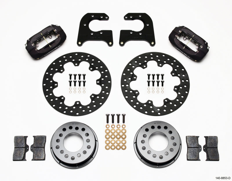 Wilwood Forged Dynalite Rear Drag Kit Drilled Rotor Mopar/Dana 2.50in Off w/Snap Ring Brng