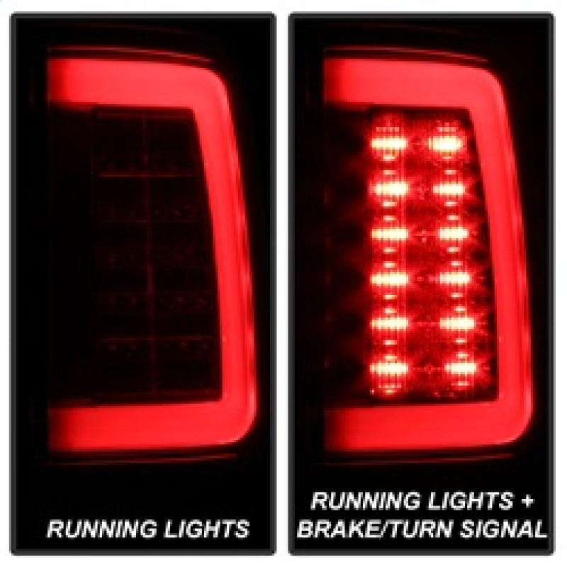 Spyder 13-14 Dodge Ram 1500 LED Tail Lights - Red Clear ALT-YD-DRAM13V2-LED-RC