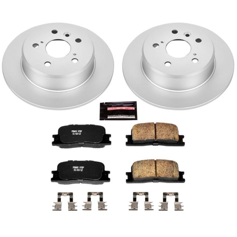 Power Stop 01-03 Toyota Highlander Rear Z17 Evolution Geomet Coated Brake Kit