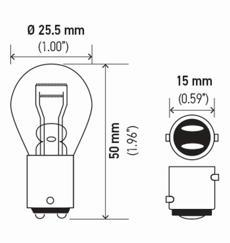 Hella Bulb 1034 12V 23/8W Bay15D S8 (2)