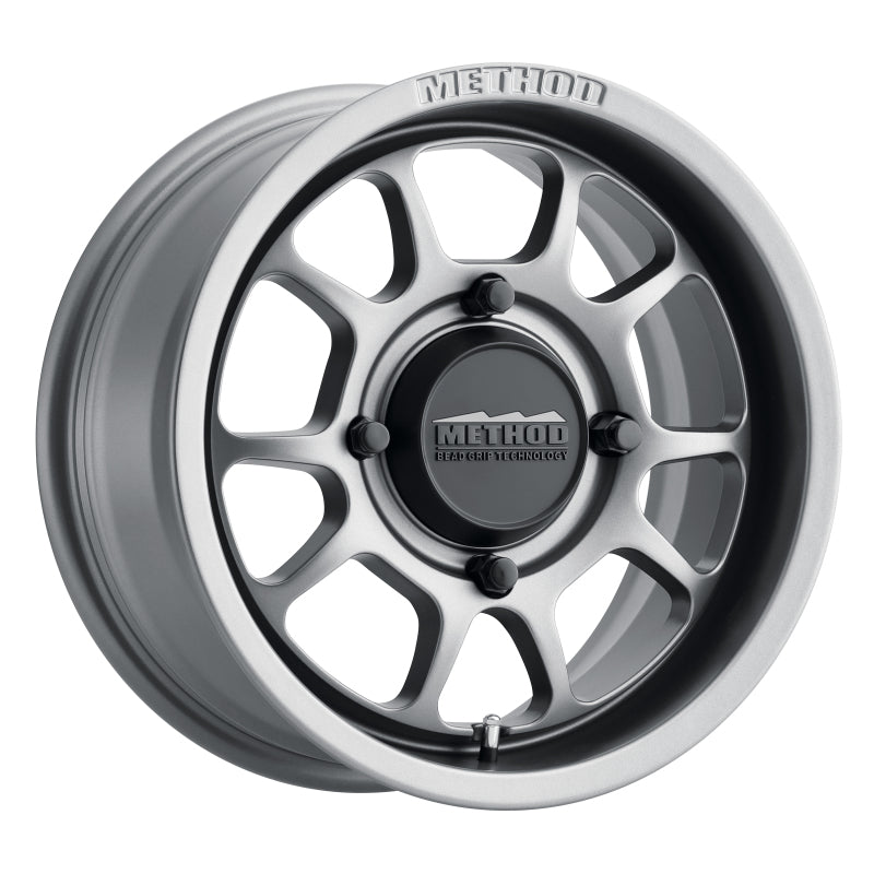 Method MR409 Bead Grip 15x10 / 5+5/0mm Offset / 4x156 / 132mm CB Steel Grey Wheel